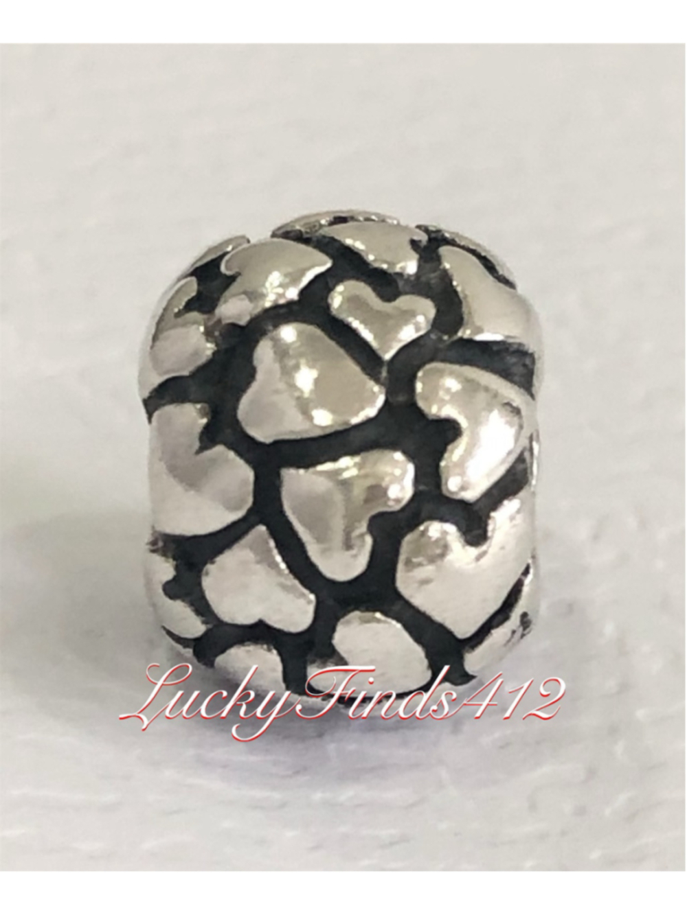 Authentic Pandora Lotsa Love Hearts Charm Retired